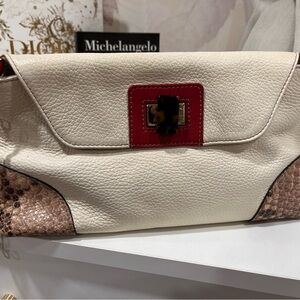 Fuels Elegant Cream and Red Women's Bag
